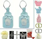 N.12 Baby Bottle Celeste H.10,5 IN Ecofibra With Strap Confetti Favours Place