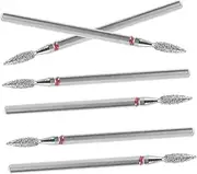 FOYTOKI Manicure Drill Bits Set 6pcs Cuticle Sealing Drill Bits Nail Kit for Polishing Home Salon Use