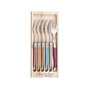 Laguiole Jean Neron 6pc. Fork Set - Mixed Colour