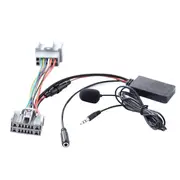 Car Bluetooth 5.0 Wireless Phone Call Handsfree AUX in Adapter for C30 S40 V40 V50 S60 S70 C70 V70 with Mic As Shown