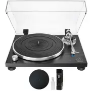 Audio-Technica AT-LPW30BKR Manual Belt-Drive Turntable + Mat & Cleaning System