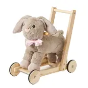 Jiggle & Giggle Bunny Walker Push Cart Baby/Toddler Playing Toy Grey 12m+