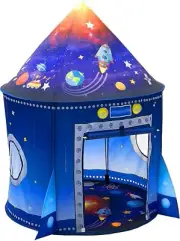 Rocket Ship Play Tent for Kids Astronaut Spaceship Space Themed Pretend Playhou