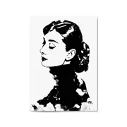 Audrey Hepburn Fashion Minimal Bedroom Wall Art #5