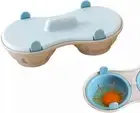2 Cavity Microwave Egg Cooker Double Row Egg Cooker Poached Egg Cup Cooking Tool