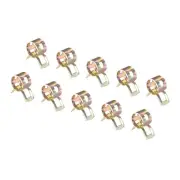100 Pack 9mm Spring Band Fuel Hose Clips Silicone Pipe Reusable Pipe Clamp