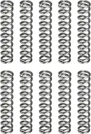 uxcell 10Pcs Compression Spring, 6mm OD, 1mm Wire Size, 30mm Free Length, Spring Steel Construction Extended Mechanical Compression Springs for Shop and Home Repairs, Silver Tone