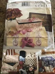 VOGUE #7400 - BEAUTIFUL STORAGE BOXES - GIFT GIVING BOXES PATTERN FF
