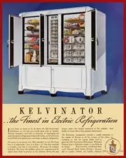 1934 Kelvinator Refrigerator New Sign - 18x24" USA STEEL XL Size - 4#