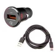 For Galaxy A13/A23/A53 6ft USB-C Cable 18W Fast Car Charger Long Power Wire