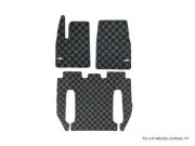 P2M Checkered Flag Carpet Mats Front & Rear Set of 3 for Tesla Model X 2021+ New