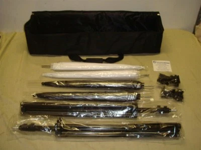 COWBOYSTUDIO UB4KIT DUAL OFF-CAMERA FLASH MOUNT KIT W CASE/UMBRELLAS/STANDS!