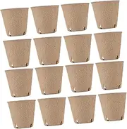 Toddmomy 20pcs Starter Pots Durable Planter Pots for Plants Stackable Garden Nursery Containers with Drainage for Easy Replanting