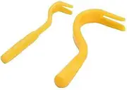 Sage Square Tick Hook - Effective Tick, Lice, Flea & Mite Remover Tweezer, All Pets & Humans - Easy-to-Use Hook Twist Tool - 2Pcs/Set with Different Sizes - Ensures Healthy Care for Dog, Cat (Yellow)
