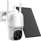 Solar Security Cameras Wireless Outdoor, Waterproof Rechargeable Battery Powered