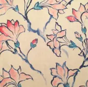 DESIGNERS GUILD Magnolia Tree washable linen pink blue turquoise new remnant