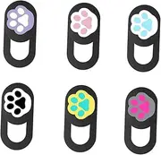 OSOLADY 6Pcs Lovely Webcam Privacy Covers Claw Pattern Durable Material Easy Peel Stick for Laptops Smartphones Tablets and Computers