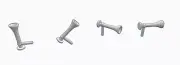 8x Replacement for Proto 2000 PA single chime horn, HO scale