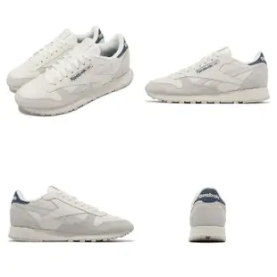 【REEBOK】休閒鞋 Classic Leather 男鞋 女鞋 白 藍 麂皮 皮革 復古 經典(100032773)