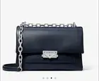 Cece Medium Shoulder Handbag Dark Blue with silver-tone Hardware