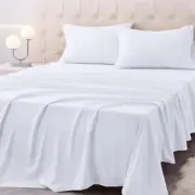 Size Bed Sheet Set - 3 Piece Soft Microfiber Sheets with Twin Brilliant White
