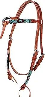PRORIDER Horse Show Bridle Western Leather Headstall Browband 79109HB