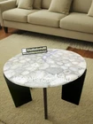 Custom made Stone Coffee table / White Quartz Stone Center Sofa Coffee Table top