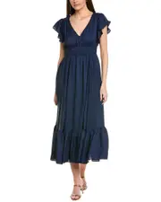 Taylor Satin Jacquard Midi Dress