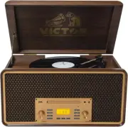 VWRP-5000 Monument 8-In-1 Bluetooth Turntable with 3-Speed Vinyl Record Player,