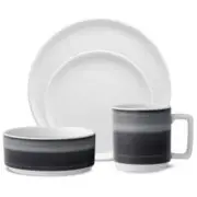 Noritake Colorstax Ombre Jet 16Pc Dinnerware Set, Service for 4