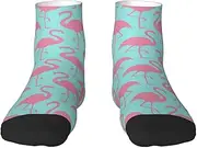 [JBYJBX] Red Flamingo Print Adult Socks Womens Mens Workout Thermal Cozy All-Season Gift Holiday Articles Use