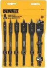DW1587 6 Bit 3/8-Inch to 1-Inch Spade Drill Bit Assortment (Premium Pack)