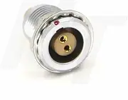HangTon 0B Egg Female Circular Connector Panel Socket 2 Pin for Teradek/ARRI Power Battery Pack Adaptor (2P, Socket)