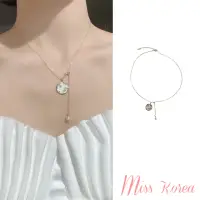 在飛比找momo購物網優惠-【MISS KOREA】韓國設計唯美珍珠星星滴釉Y字項鍊(珍