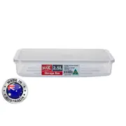 5 x MAX 2.5L Storage Tubs with Lid Plastic Container Box Clear