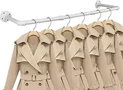 Jeasor Industrial Iron Pipe Clothes Hanging Bar DIY Wall-Mounted Garment Rack Heavy Duty Clothing Rack for Bedroom, Laundry Room, Closet Storage