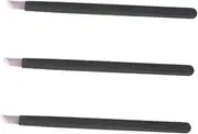 BIUDECO 3pcs Grinding Head Nail Pusher Nail Dead Skin Fork Nail Buffer Pen Nail Art Pusher Nail Dirt Remover Nail Cuticle Pusher Cuticle Tool Finger Dead Skin Remover Black Plastic