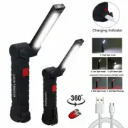 LED USB Rechargeable Work Light Hand Torch Inspection Magnetic Lamp Dimmable AU