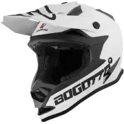 V321 Solid Matt White Motocross Helmet