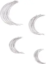 DOITOOL 96Pcs C Type Curved Needles Durable Weaving Needles for Craft Sewing Wig Making Repair Assorted for Easy Threading