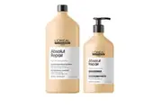 L'Oreal Professionnel Serie Expert Gold Quinoa Protein Absolut Repair Shampoo 1.5L & Conditioner 750ML Duo Pack