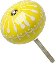 Ceramic Knob,Cabinet,Furniture Pull Handles,Door Pull,Drawer Pull Handle,Ceramic Knobs Vintage Knob Drawer Pull Handle Furniture Kitchen Door Cabinet Cupboard Wardrobe Dresser Decoration Yellow