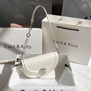 Cnk Pink Charles & Keith 迷你珍珠斜挎女士手提包帶蝴蝶結 - T107 / T108 手提包