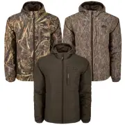 Drake Waterfowl MST Synthetic Down Hooded Camo Jacket