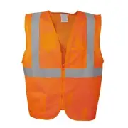 Cordova VZ260PM Type R, Class II, Orange Mesh Vest, Zipper Closure, 2-Inch...