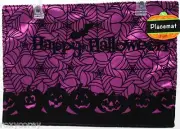 2 Pack of Purple with Pumpkins Spider Webs Happy Halloween Placemat 13x18 NWT