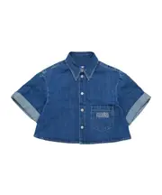 Short denim shirt 12,14Y Blue