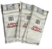 Set Of 3 St. Nicholas Merry Christmas Fingertip Towels NWT