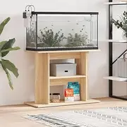 Aquarium Stand Sonoma Oak 80x35x60 cm - Engineered Wood Fish Tank Cabinet with Storage for Modern Home Decor
