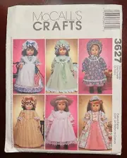 McCall's #3627 Doll Clothes For 18" Doll ~ 6 Outfits ~ Craft Pattern UNCUT FF